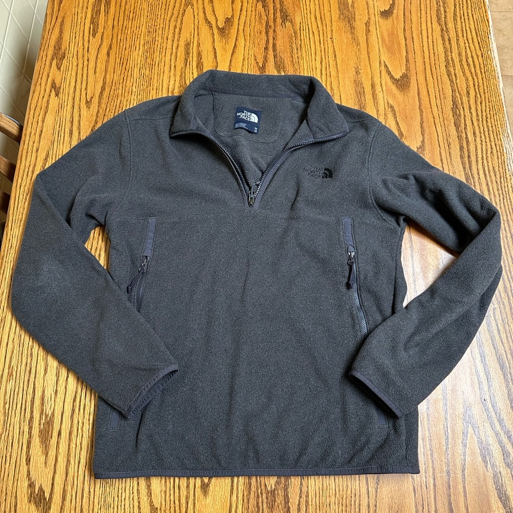 The North Face Gray Quarter-Zip Fleece Jacket
